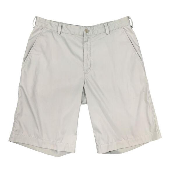 Nike Golf Shorts Mens 32 Beige Dri Fit Flat Front Tech Performance Stretch Chino - Picture 1 of 13